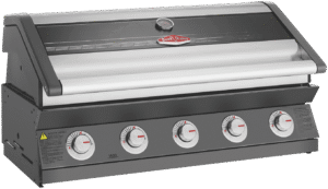 BeefEater 1600 Series Dark 5 Burner Built In BBQ w/ Cast Iron Burners & Grills - Body Only