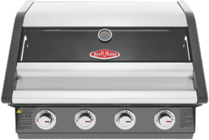 BeefEater 1600 Series Dark 4 Burner Built In BBQ w/ Cast Iron Burners & Grills - Body Only