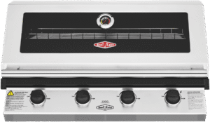 BeefEater 1200 Series Stainless Steel 4 Burner Built-in BBQ with Cast Iron Burners & Grills