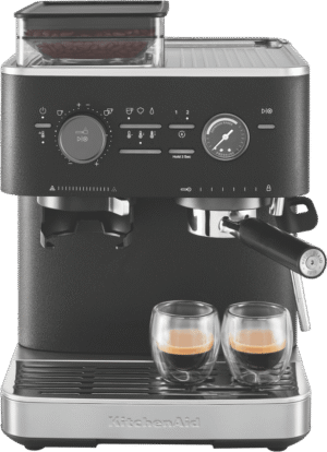 KitchenAid Semi Automatic Espresso Machine With Burr Grinder Cast Iron Black